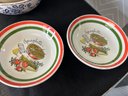 E/ 5pcs - Assorted Sizes Glazed Pottery - Ceramic Bowls