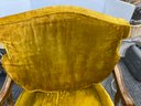 E/ Barbo's Vintage Gold Colored Tufted Armchair