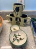 K/ 15 Pc Pottery  Lot - 4 Mexican Blue, 3 Brown By JK, 2 Oval Platters Dansk & Italy, 4 Bowls By Sayur & More