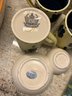 K/ 15 Pc Pottery  Lot - 4 Mexican Blue, 3 Brown By JK, 2 Oval Platters Dansk & Italy, 4 Bowls By Sayur & More