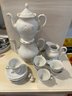 K/ Pretty White 19pc Teapots & More - By Apilco France, Walmel Poland, Hutschenreuther Bavaria Germany