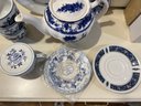 K/ 12 Beautiful Blue & White Pieces - Delft, Steelite, Pier 1, Solvang, London Pottery Etc