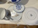 K/ 12 Beautiful Blue & White Pieces - Delft, Steelite, Pier 1, Solvang, London Pottery Etc