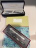 K/ 7 Pc Writing Lot - 2 Pen Pencil Boxes Sets, Note Cards, Christmas Holiday Cards, Journal...etc