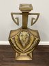 #1 Of 2 Decorative Gold Colored Urn Vase W Shield Style Design By Artmax
