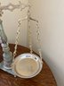 FR/ Vintage Giuliani Creation Marble/Alabaster & Brass Scales Of Justice Ornamental Top 2 Ft Tall