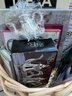 FR/ Tea Lovers Instant Gift Basket - Books, Tea Towels, Tea Cozies, Mini Silver Tea Pot & More