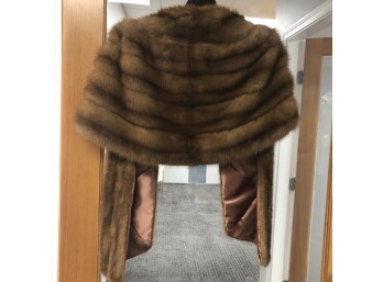 Luxurious Vintage Fur Cape Stole Shawl