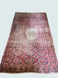 FR/ Antique Area Rug - Deep Reds.  Salor, Turkoman Bokhara, Circa Between WW1 & WW2