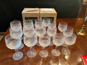 DR/ 20 Or More Vintage Mikasa 'Autumn Vale' Crystal Stemware By Spiegelau - 2 Sizes Wine Goblets