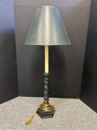 AN/CR177 - Black Buffett Lamp By Also With Cool Black And Gold Shade