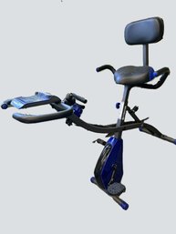 AN/CR72 - 'Fitnation' Exercise Bike: Foldable, Adjustable Tension, Battery Display, Hand Resistance