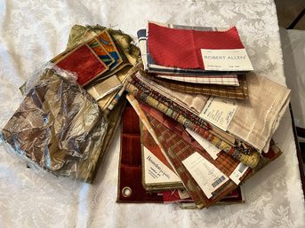 DR/ Bundle Of Assorted Fabric Swatches Samples - Waverly, Henredon, Robert Allen Etc