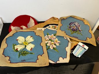 C/ Box Of Assorted Needlepoint And Rug Hooking Items