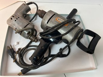 AN/CR192 - 2 Vintage Electric Power Drills: B & D And Craftsman
