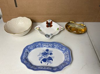 L/ 4pcs - China Decorator Bowls And Saucers - Spode, Lenox Etx