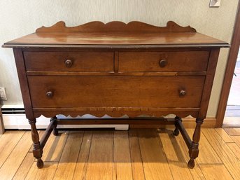 K/ Sideboard/Buffet By 'Hovey' With Scalloped Back & Bottom
