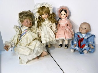 AN/CR186 Box 4pcs - Vintage Collector Dolls: Madam Alexander, Yolanda Bello Etc