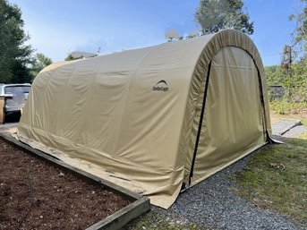 Y/ Heavy Duty ShelterLogic Round Style Shelter W Front & Rear Zip Doors 13'w X 20'L X 8'H