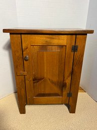 L/ Country Pine Wood Small Cabinet - 1 Door With 2 Shelves Inside