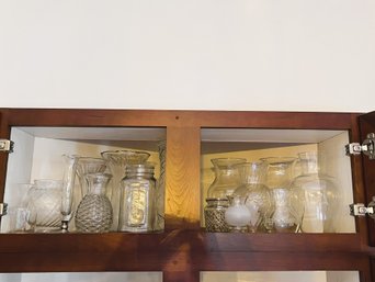 DR/ 1shelf 15pcs - Clear Glass Vase Lot In Assorted Designs And Styles