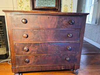 2U/ Vintage/Antique 4 Drawer Wood Bureau