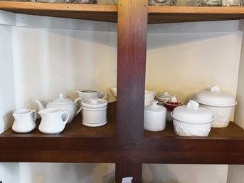 DR/ Shelf 12pcs - White Porcelain Small Serving Lot
