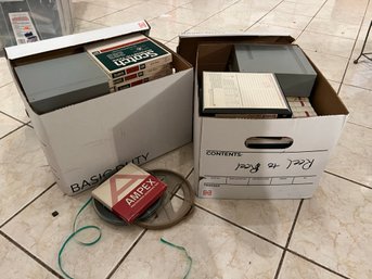 BR/ 2 Boxes Reel To Reel Taped Spy Movies, Star Wars Movies, Baroque Music & Much More