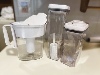 K/ 3pcs - 2 Acrylic Containers, Brita Water Pitcher