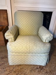 1U/ Vintage 'Wesley Hall' Hickory NC Upholstered Armchair