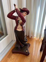 SR/ Decorative Composite Material Lady Golfer Statue