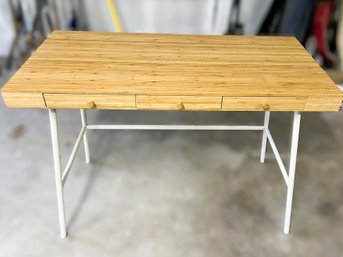 G/ Ikea Lillasen Bamboo 3 Drawer Desk - Item #22999