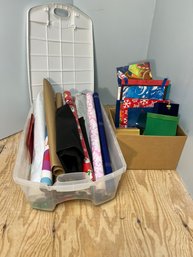 C/ Box And Bin - Assorted Wrapping Paper And Gift Bags
