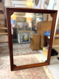GR/CR10 - Lexington Furniture Wood Frame Wall Mirror With Small Fan Motif In Each Corner