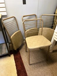 CRA3/RER 4pcs: Vintage Metal Folding Chairs - Hamilton 'Cosco', Inc.