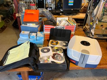 C/ Tech Lot #2 - Imation Disc Stakka, Plasma Web 3D Design, Several X10.com Accessories, Tons SW Discs Books