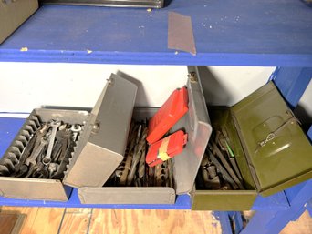 C/ 3boxes - Assorted Punches, Drills And Wrenches In Metal Boxes