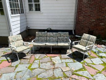 BY/ 8pcs - Vintage Wrought Iron Patio Furniture