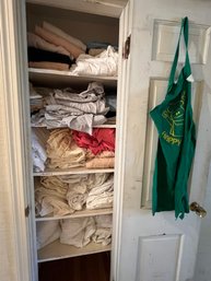 HC/ Linen Closet Contents - Assorted Sheets, Towels, Pads, Skirts Etc