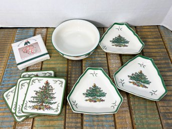 AD5/RER 11pcs: Spode, Pimpernel, Lenox And William Rogers Christmas Items