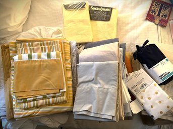 BR/ 2 Bags Of Assorted Size, Color, Brand Of Bed Sheets & Pillowcases