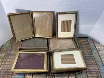 AD69/RER 17pcs: Vintage Metal Photo Frames - Most Are 4x6 Or 5x7