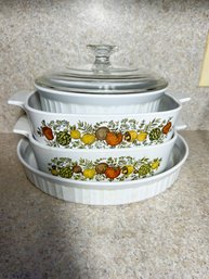 K/ 4pcs -  Corning Ware Bakeware Dishes