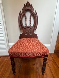 5BR/ Impressive Vintage Carved Wood Accent Chair