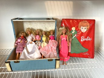 5BR/ 2boxes - Mattel Barbie And Hasbro Maxie Lot - Dolls And Cases