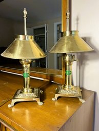 3B/ 2pcs - Vintage Brass Orient Express Lamps - Paris Istanbul