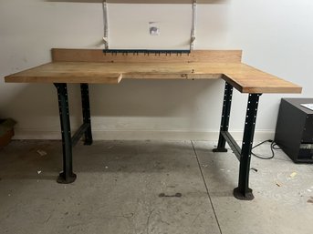 L5/ Butcher Block And Metal Work Bench #2