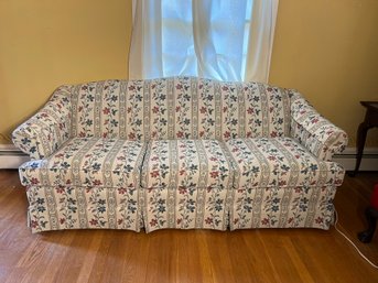 LR/ Pretty 3 Cushion Fabric Couch - Clayton Marcus Hickory NC