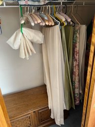 1BR/ Assortment Of Curtains, Drapes, Sheers And Padded Hangers