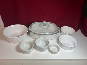 LS/ 7pcs - White Cook And Serve Ware: Corning Ware And Oven To Table